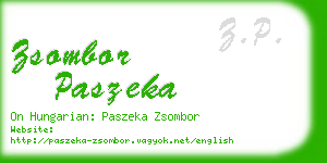 zsombor paszeka business card